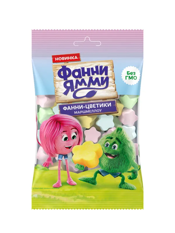 ФРУТОНЯНЯ ФАННИ ЯММИ МАРШМЕЛЛОУ ЗЕФИР ЖЕВАТ КЛУБНИКА/ПЕРСИК/ЯБЛОКО/ЧЕРНИКА 36М+ 41000983