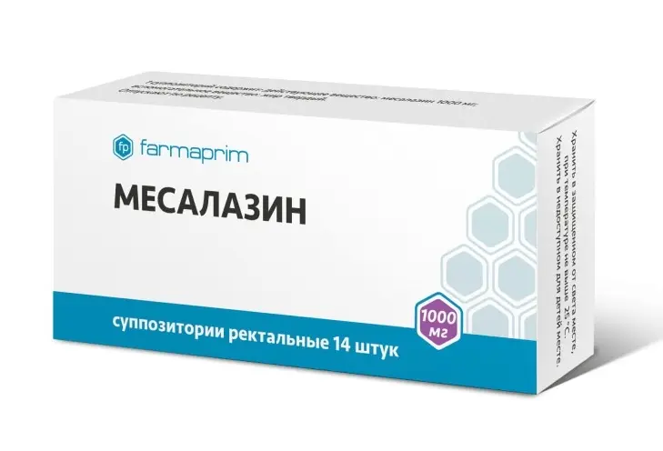 МЕСАЛАЗИН СУПП РЕКТАЛЬНЫЕ 1000МГ №14