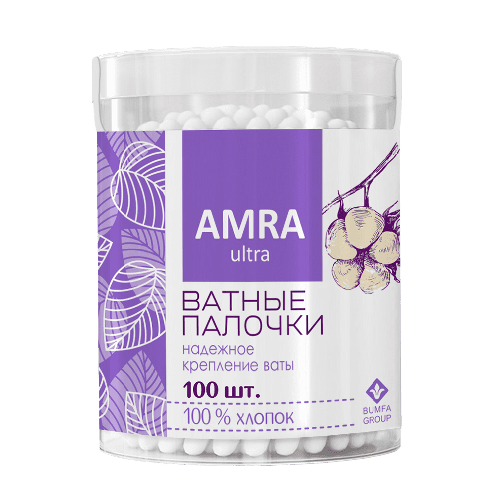 АМРА ПАЛОЧКИ ВАТНЫЕ БАНКА №100