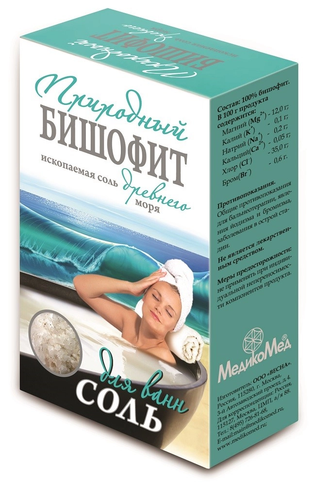 БИШОФИТ ПРИРОДНАЯ СОЛЬ ДЛЯ ВАНН 180Г
