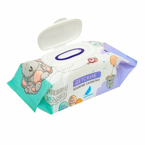 ФРЕШЛЕНД САЛФЕТКИ ВЛАЖНЫЕ ДЕТСКИЕ C Д-ПАНТЕНОЛОМ С КРЫШКОЙ №120