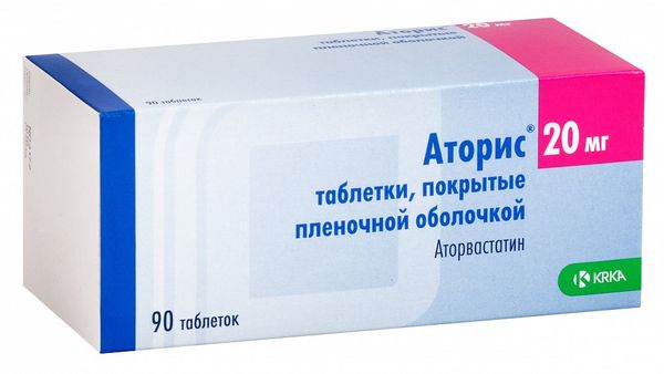 АТОРИС ТАБ П/П/О 20МГ №90 Д