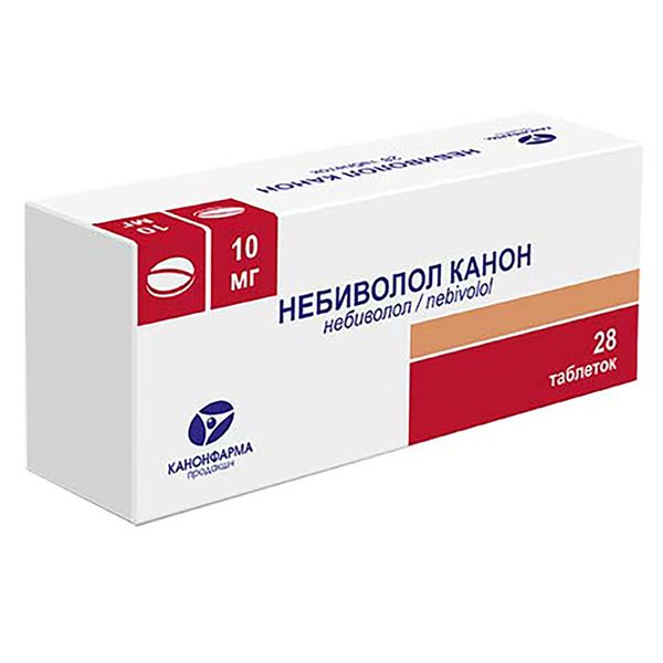 НЕБИВОЛОЛ ТАБ 10МГ №28/КАНОНФАРМА/