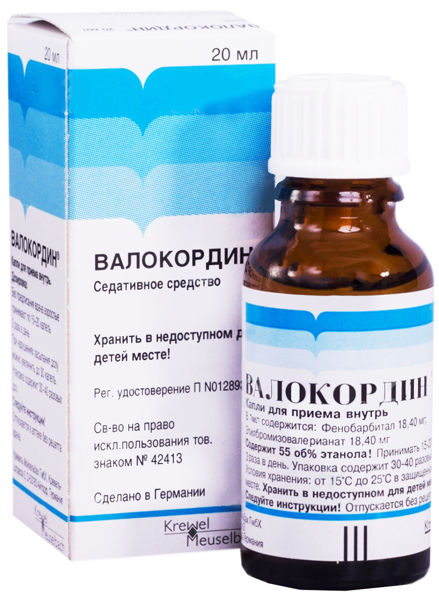 ВАЛОКОРДИН КАПЛИ ВНУТРЬ ФЛ 20МЛ