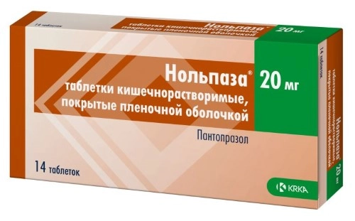 НОЛЬПАЗА ТАБ П/О 20МГ №14