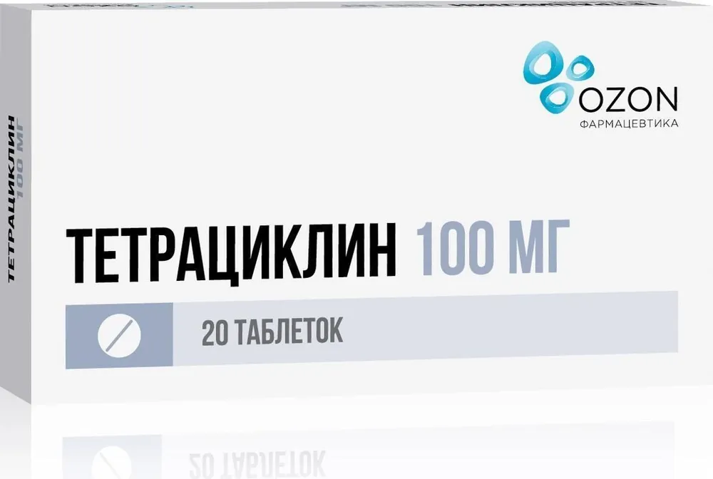 ТЕТРАЦИКЛИН ТАБ П/П/О 100МГ №20/ОЗОН/