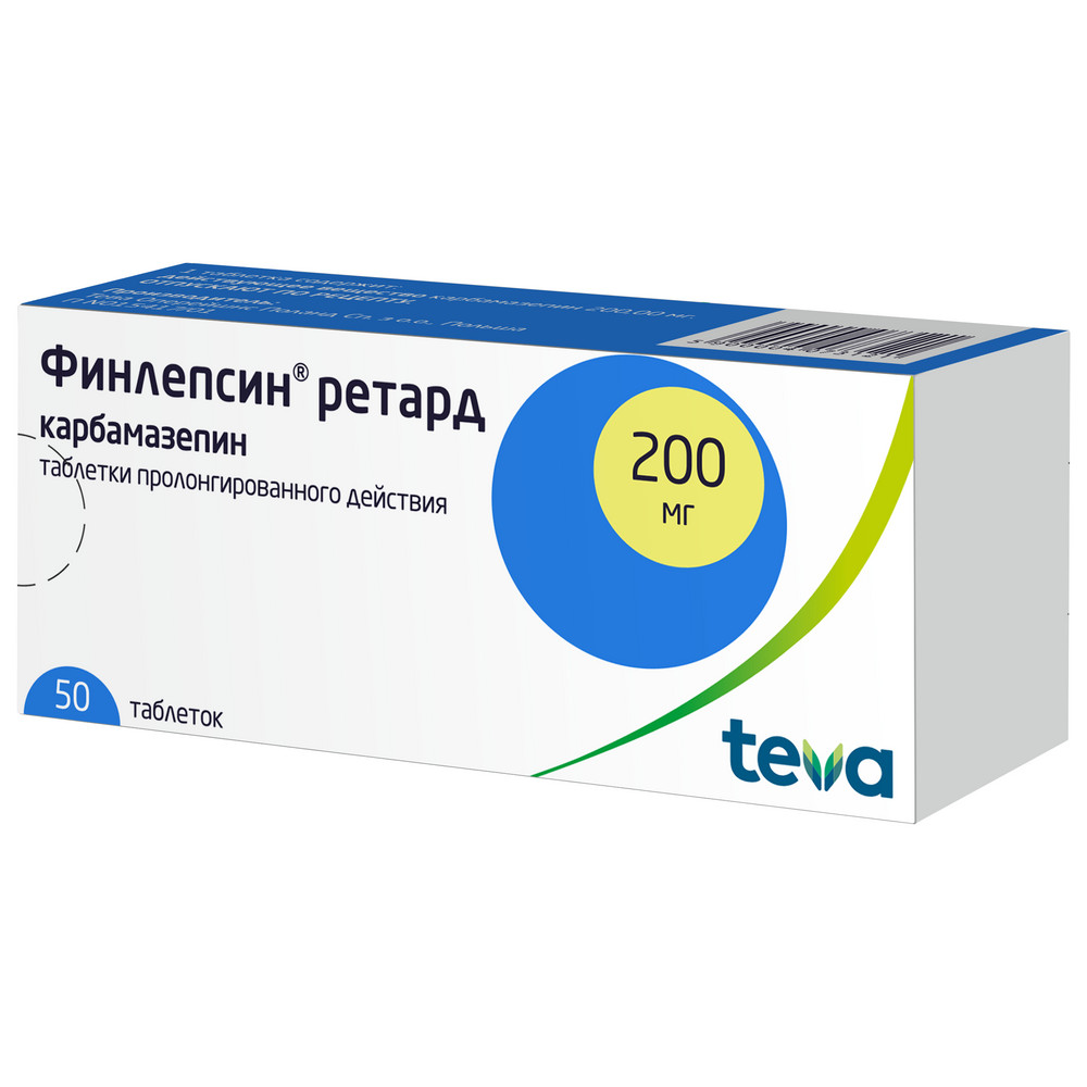 ФИНЛЕПСИН РЕТАРД ТАБ 200МГ №50 /ТЕВА/