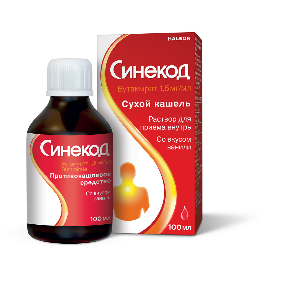 СИНЕКОД Р-Р ВНУТРЬ 1,5МГ/МЛ 100МЛ