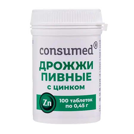КОНСУМЕД ПИВНЫЕ ДРОЖЖИ ЭКО-МОН С ЦИНКОМ ТАБ №100