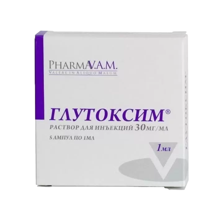 ГЛУТОКСИМ Р-Р Д/ИН 30МГ/МЛ (3%) АМП 1МЛ №5/ГРОТЕКС/