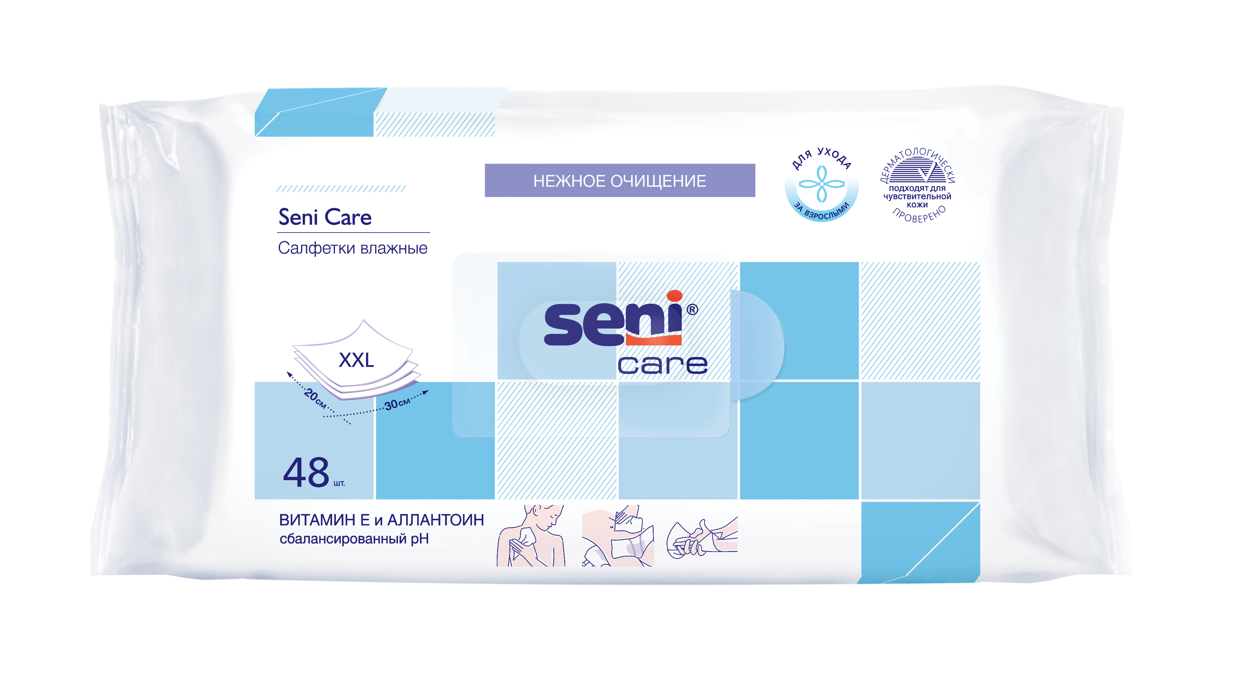СЕНИ КЕА САЛФЕТКИ ВЛАЖНЫЕ С ВИТ Е №48
