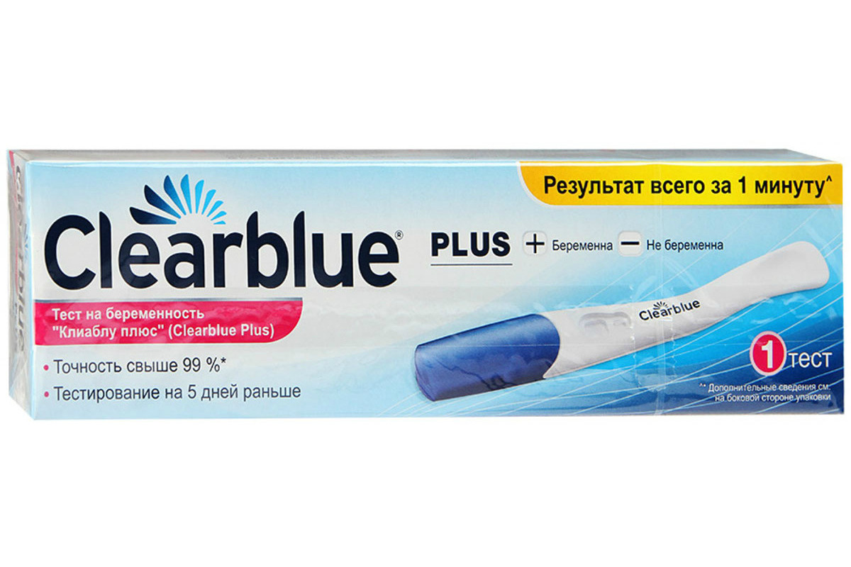КЛИАБЛУ PLUS ТЕСТ ДЛЯ ОПРЕДЕЛЕНИЯ БЕРЕМЕННОСТИ №1
