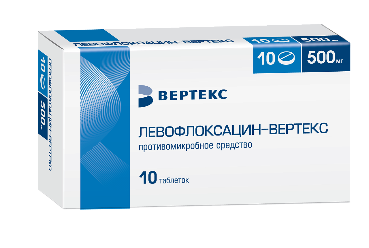 ЛЕВОФЛОКСАЦИН-ВЕРТЕКС ТАБ П/О 500МГ №10 цена от 575.34 купить в аптеках Склад  Лекарств, инструкция по применению.