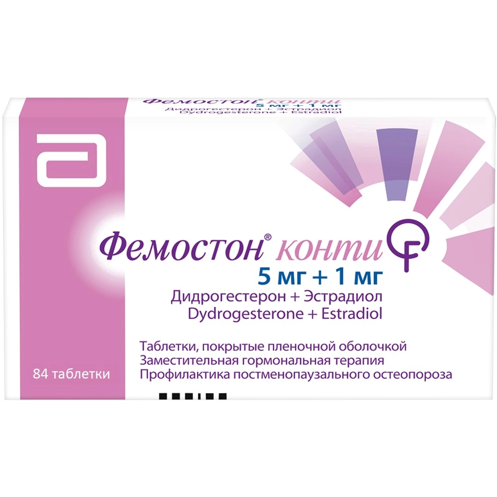 ФЕМОСТОН КОНТИ ТАБ П/П/О 5МГ+1МГ №84
