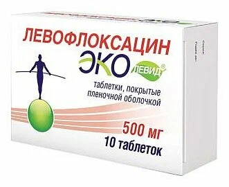 ЛЕВОФЛОКСАЦИН ЭКОЛЕВИД ТАБ П/П/О 500МГ №10/АВВА РУС/
