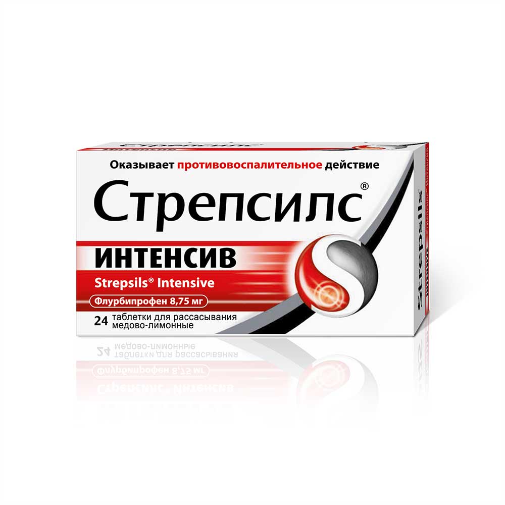 СТРЕПСИЛС ИНТЕНСИВ ТАБ Д/РАСС МЕД И ЛИМОН №24