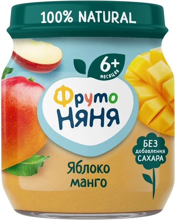 ФРУТОНЯНЯ ПЮРЕ ЯБЛОКО МАНГО 6МЕС+100Г