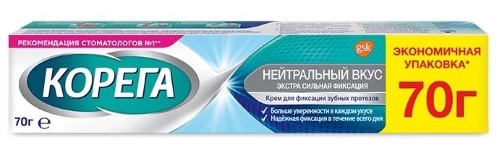 КОРЕГА ЭКСТРА КРЕМ ДЛЯ ФИКС З/ПРОТЕЗОВ СИЛЬНЫЙ НЕЙТРАЛЬНЫЙ ВКУС 70Г №2
