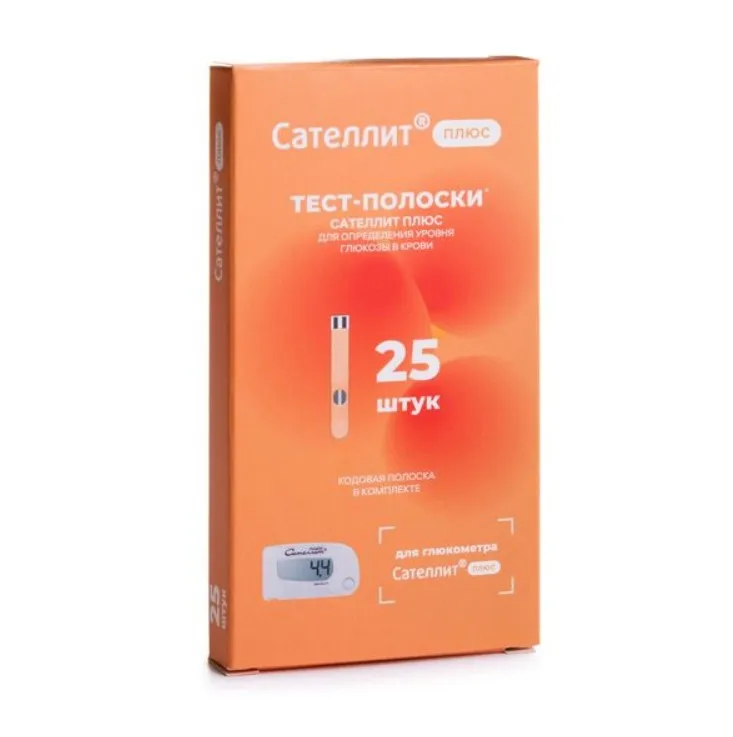 ТЕСТ-ПОЛОСКИ САТЕЛЛИТ ПЛЮС ПКГЭ-02.4 №25