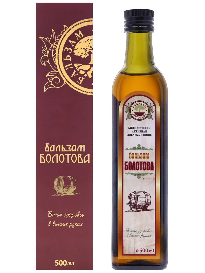 БАЛЬЗАМ БОЛОТОВА ЖИДКОСТЬ ВНУТРЬ ФЛ 500МЛ