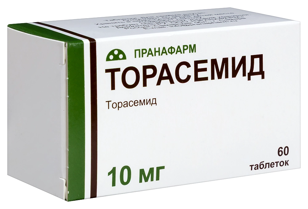 ТОРАСЕМИД ТАБ 10МГ №60/ПРАНАФАРМ/