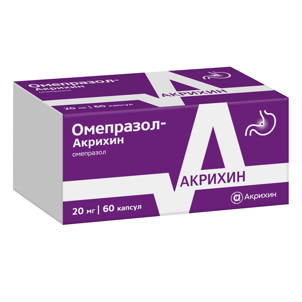 ОМЕПРАЗОЛ КАПС 20МГ №60/АКРИХИН/