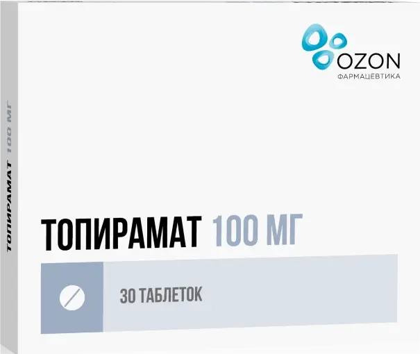 ТОПИРАМАТ ТАБ П/О 100МГ №30/ОЗОН/