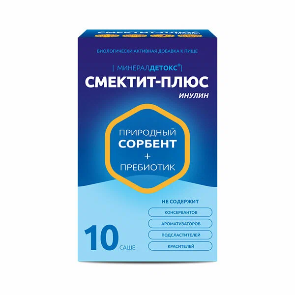 МИНЕРАЛДЕТОКС СМЕКТИТ-ПЛЮС ИНУЛИН ПОР МАССОЙ 3,27Г ПАК N10