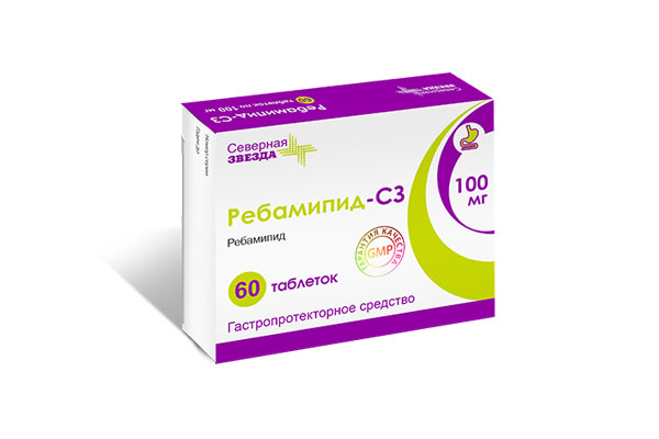 РЕБАМИПИД ТАБ П/О 100МГ №60/СЕВЕРНАЯ ЗВЕЗДА/