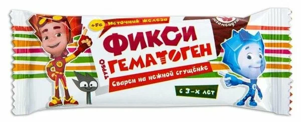 ГЕМАТОГЕН ТУРБО ДЕТСКИЙ ФИКСИКИ 35Г
