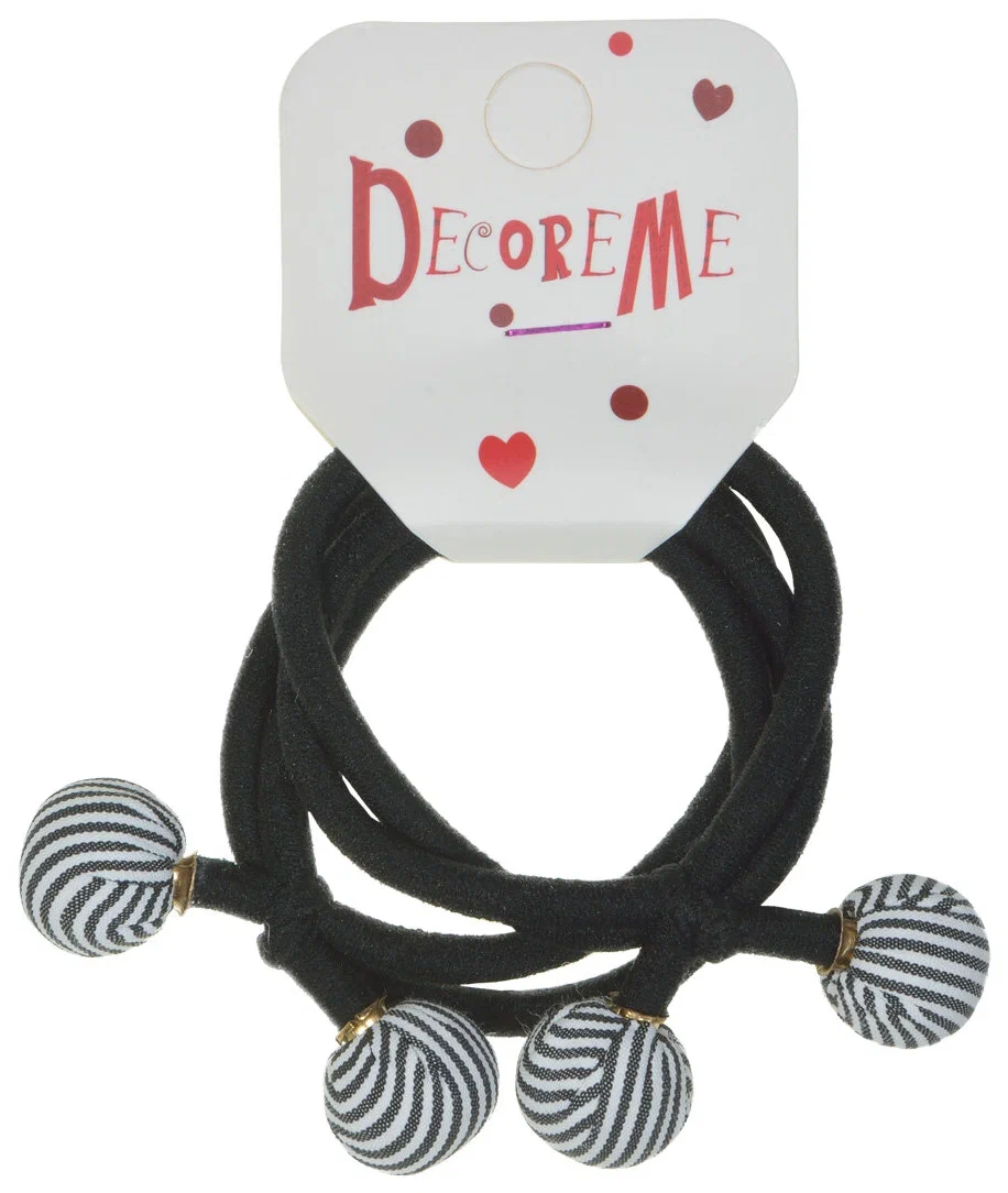 РЕЗИНКА ДЛЯ ВОЛОС ШАРИКИ В ПОЛОСКУ 1 ВИД 2-712/77 2ШТ