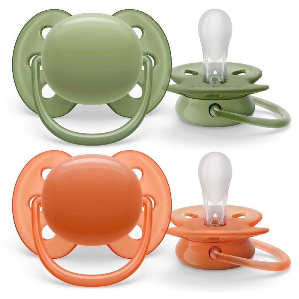 АВЕНТ СОСКА-ПУСТЫШКА УЛЬТРА СОФТ СИЛИКОН Д/ЧУВСТ КОЖИ 6-18МЕС 2ШТ SCF091/15