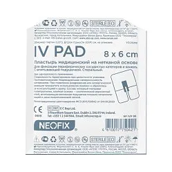 ПЛАСТЫРЬ Д/ФИКСАЦИИ КАТЕТЕРОВ NEOFIX IV PAD ОСНОВА НЕТКАНАЯ 8Х6СМ №1