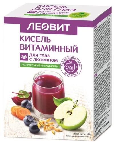 ЛЕОВИТ КИСЕЛЬ ВИТАМИННЫЙ ГЛАЗ С ЛЮТЕИНОМ 18Г №5