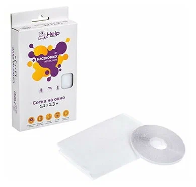 СЕТКА ПРОТИВОМОСКИТНАЯ С КРЕПЕЖНОЙ ЛЕНТОЙ 80001