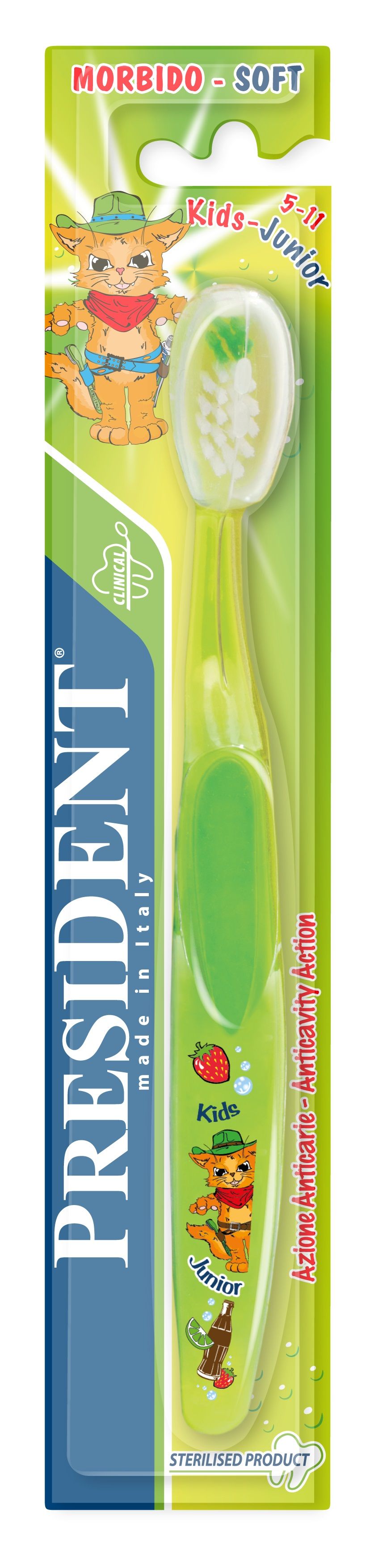 ПРЕЗИДЕНТ З/ЩЕТКА KИДС- ЮНИОР 5-11ЛЕТ МЯГКАЯ 624