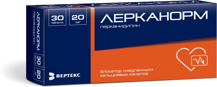 ЛЕРКАНОРМ ТАБ П/О 20МГ №30/ВЕРТЕКС/