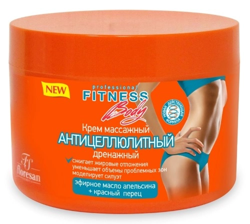 ФЛОРЕСАН ФИТНЕС БОДИ КРЕМ МАССАЖНЫЙ АНТИЦЕЛЛ ДРЕНАЖ 500МЛ Ф-56