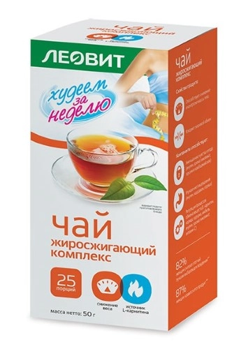 ЛЕОВИТ ХУДЕЕМ ЗА НЕДЕЛЮ ЧАЙ Д/ПОХУДЕНИЯ ЖИРОСЖ КОМЛ Ф/П 2Г №25