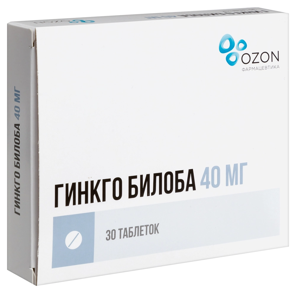 ГИНКГО БИЛОБА ТАБ П/О 40МГ №30/ОЗОН/