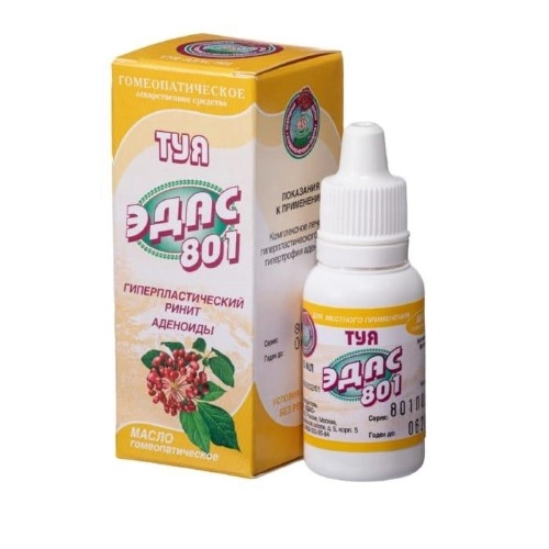 ЭДАС 801 ТУЯ МАСЛО ГОМЕОПАТ 15МЛ
