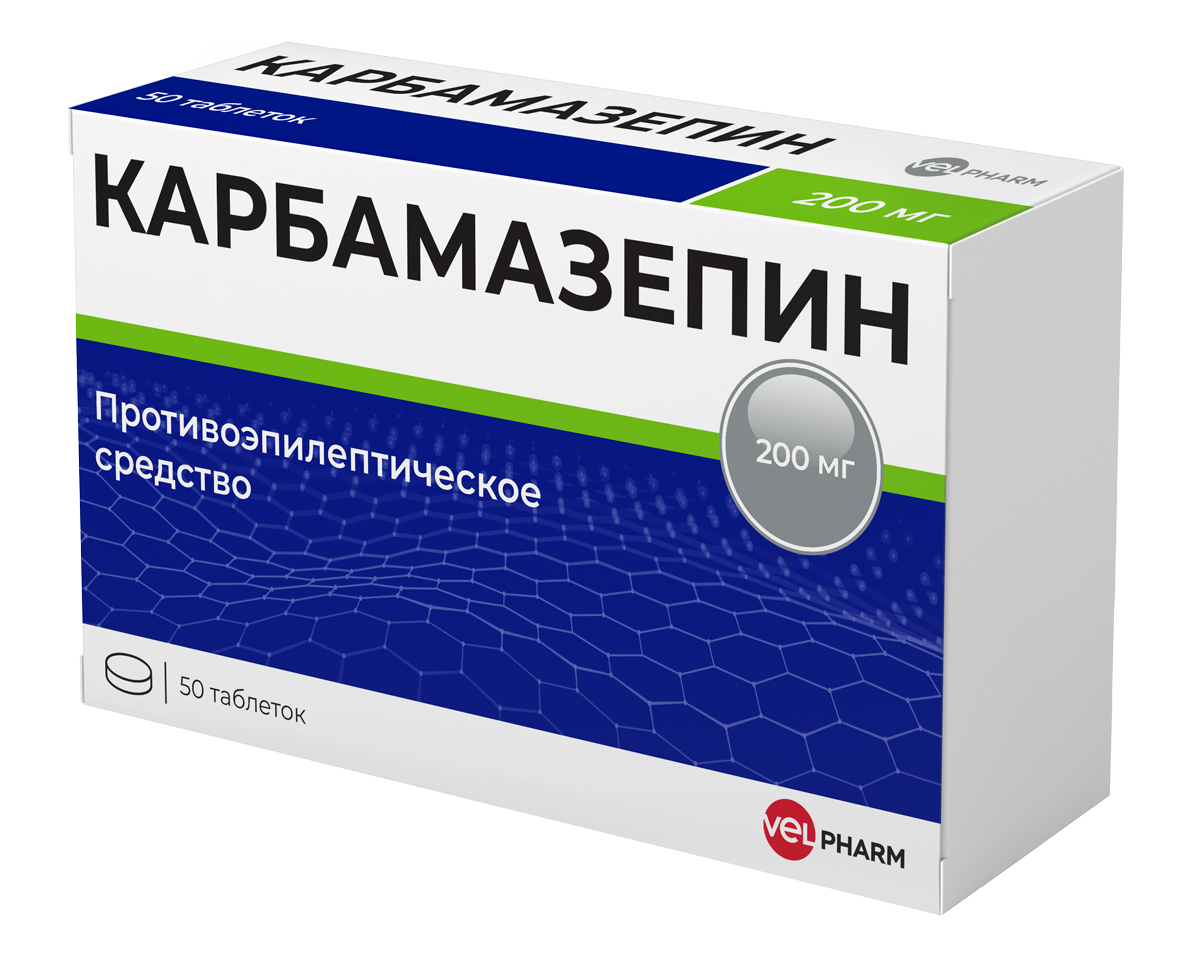 КАРБАМАЗЕПИН ТАБ 200МГ №50 /ВЕЛФАРМ/