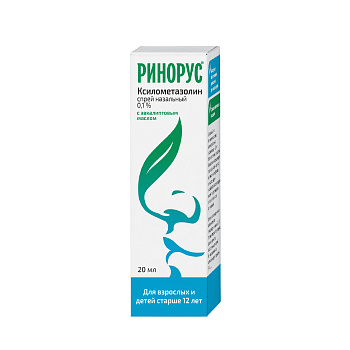 РИНОРУС СПРЕЙ НАЗ 0,1% С ЭВКАЛ МАСЛОМ 20МЛ/СИНТЕЗ/