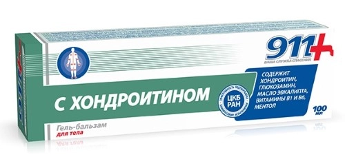911 ГЕЛЬ-БАЛЬЗАМ ДЛЯ СУСТАВОВ ХОНДРОИТИН 100МЛ/ТВИНС ТЭК/
