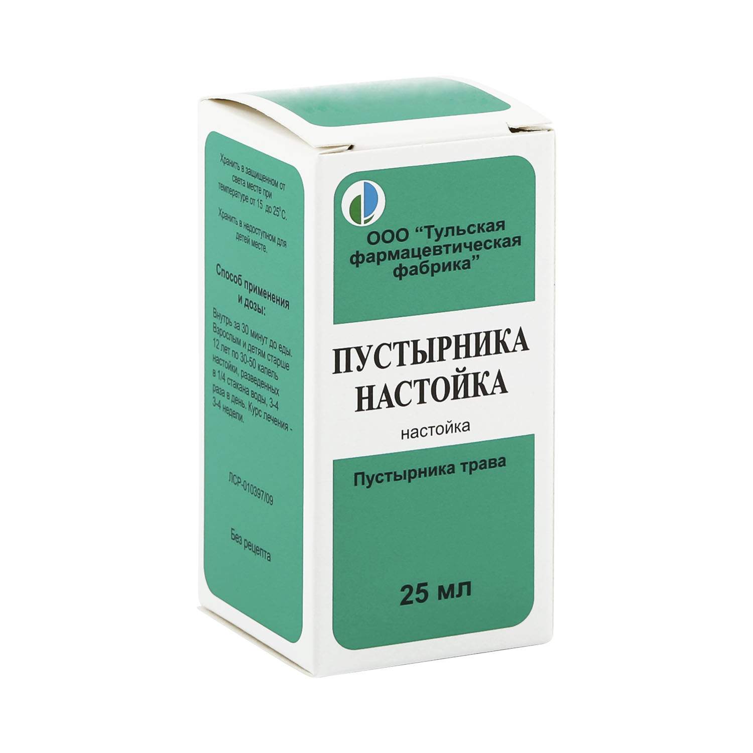 ПУСТЫРНИКА НАСТОЙКА 25МЛ/ТУЛЬСКАЯ/