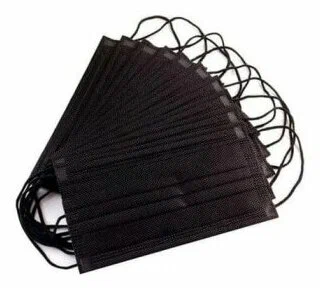 МАСКА МЕД 3-Х СЛОЙНАЯ ЧЕРНАЯ №1/МЕДОПТОРГ/