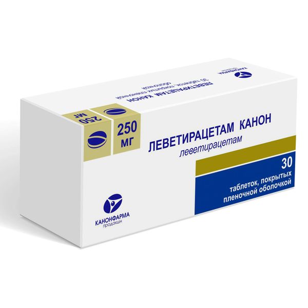 ЛЕВЕТИРАЦЕТАМ ТАБ П/О 250МГ №30/КАНОН/