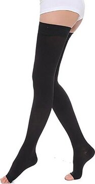 ЧУЛКИ КОМПР ДО БЕДРА С ОТКР.МЫСКОМ 2КЛ ЧЕРН №3