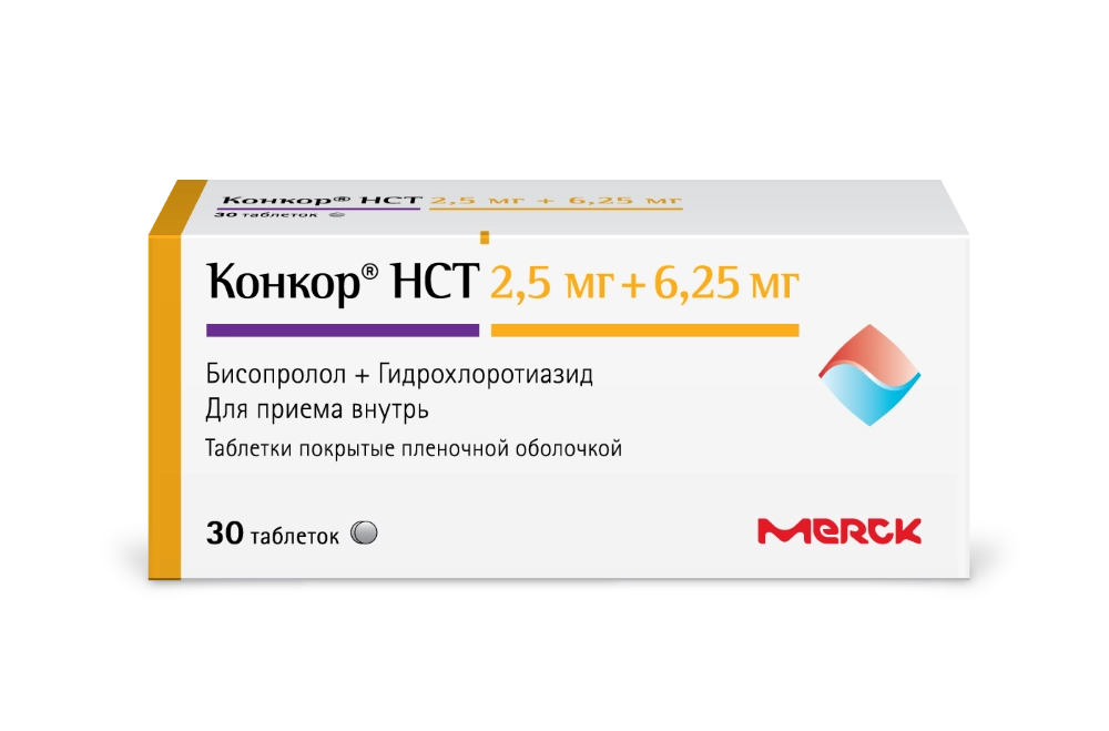 КОНКОР НСТ ТАБ 2,5МГ/6,25МГ №30