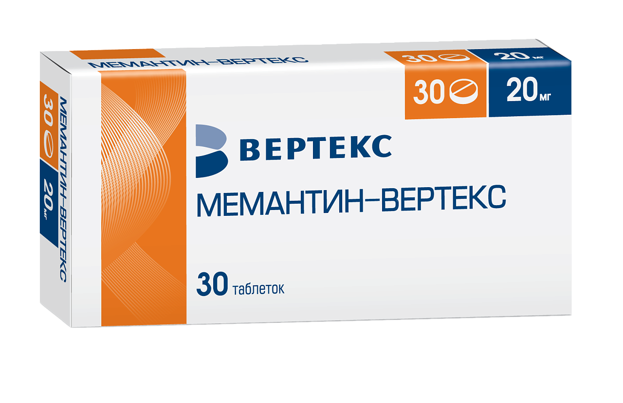 МЕМАНТИН ТАБ П/О 20МГ №30/ВЕРТЕКС/